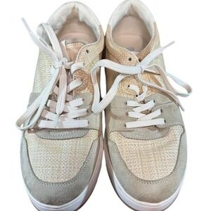 Steven Women's 11 shoe Tan Woven & Suede Casual‎ Sneakers, Size 11